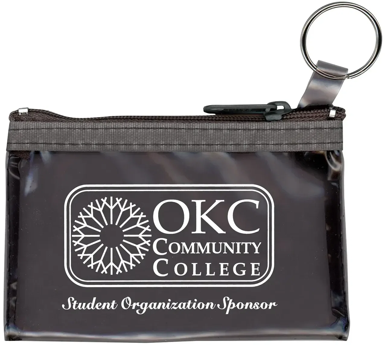 Personalized Rainbow Zip Pouch with Key Ring — view 3