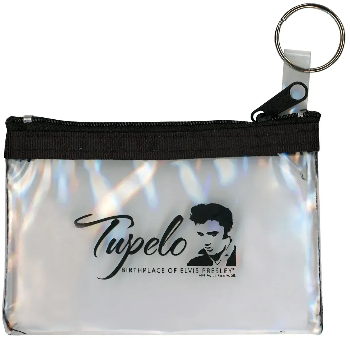 Personalized Rainbow Zip Pouch with Key Ring — view 5