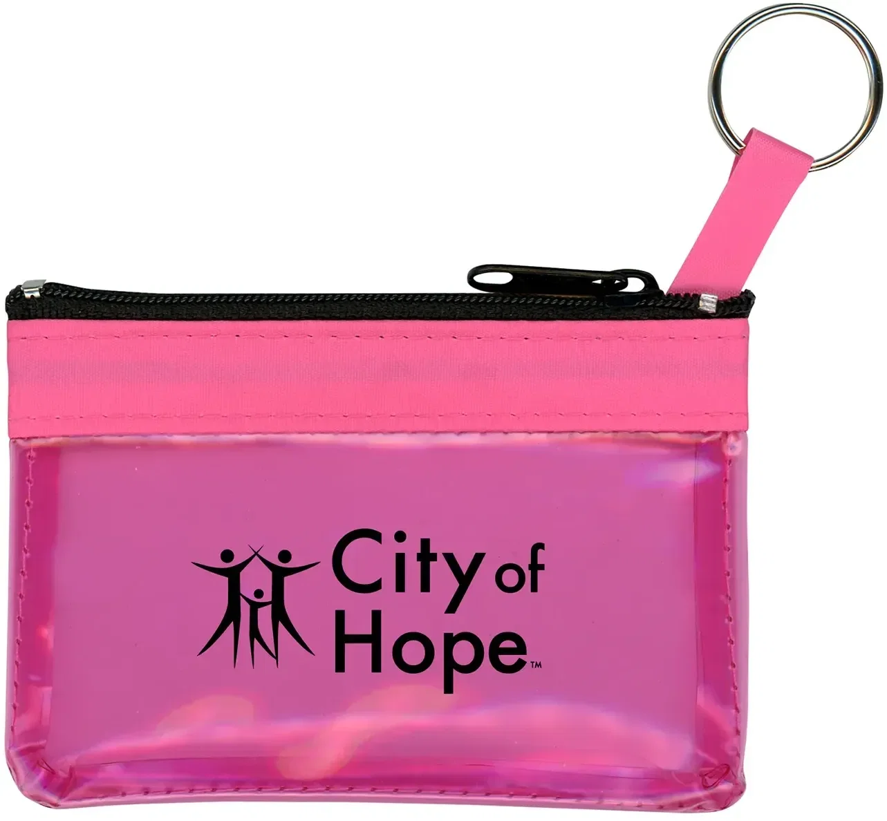 Personalized Rainbow Zip Pouch with Key Ring — view 8