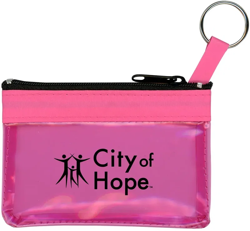 Personalized Rainbow Zip Pouch with Key Ring — view 8