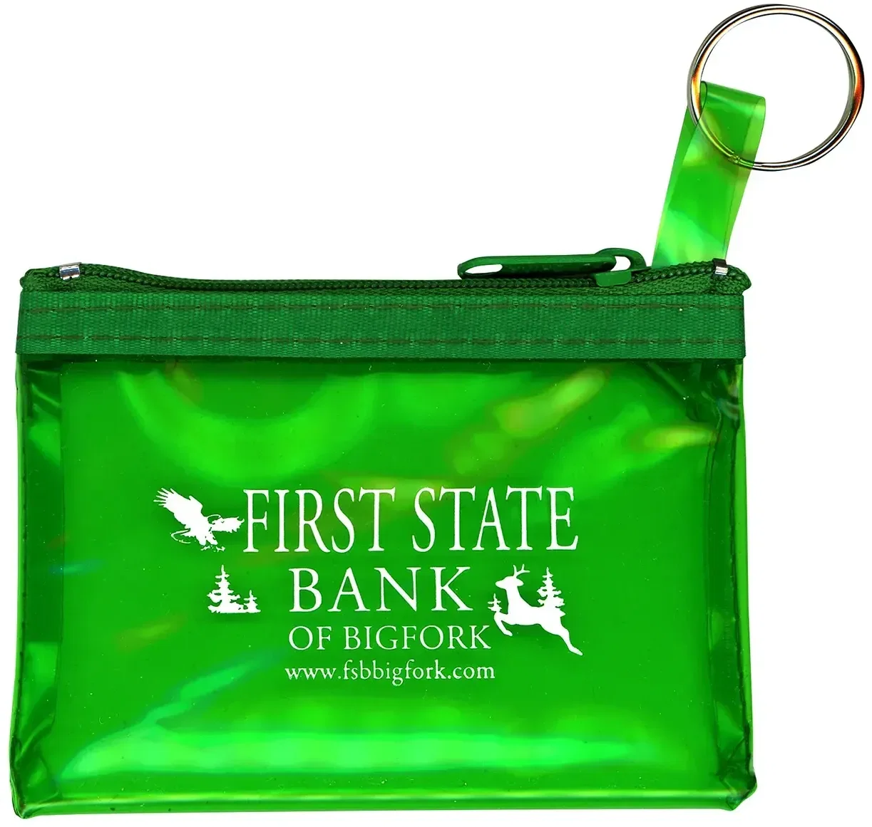 Personalized Rainbow Zip Pouch with Key Ring — view 9