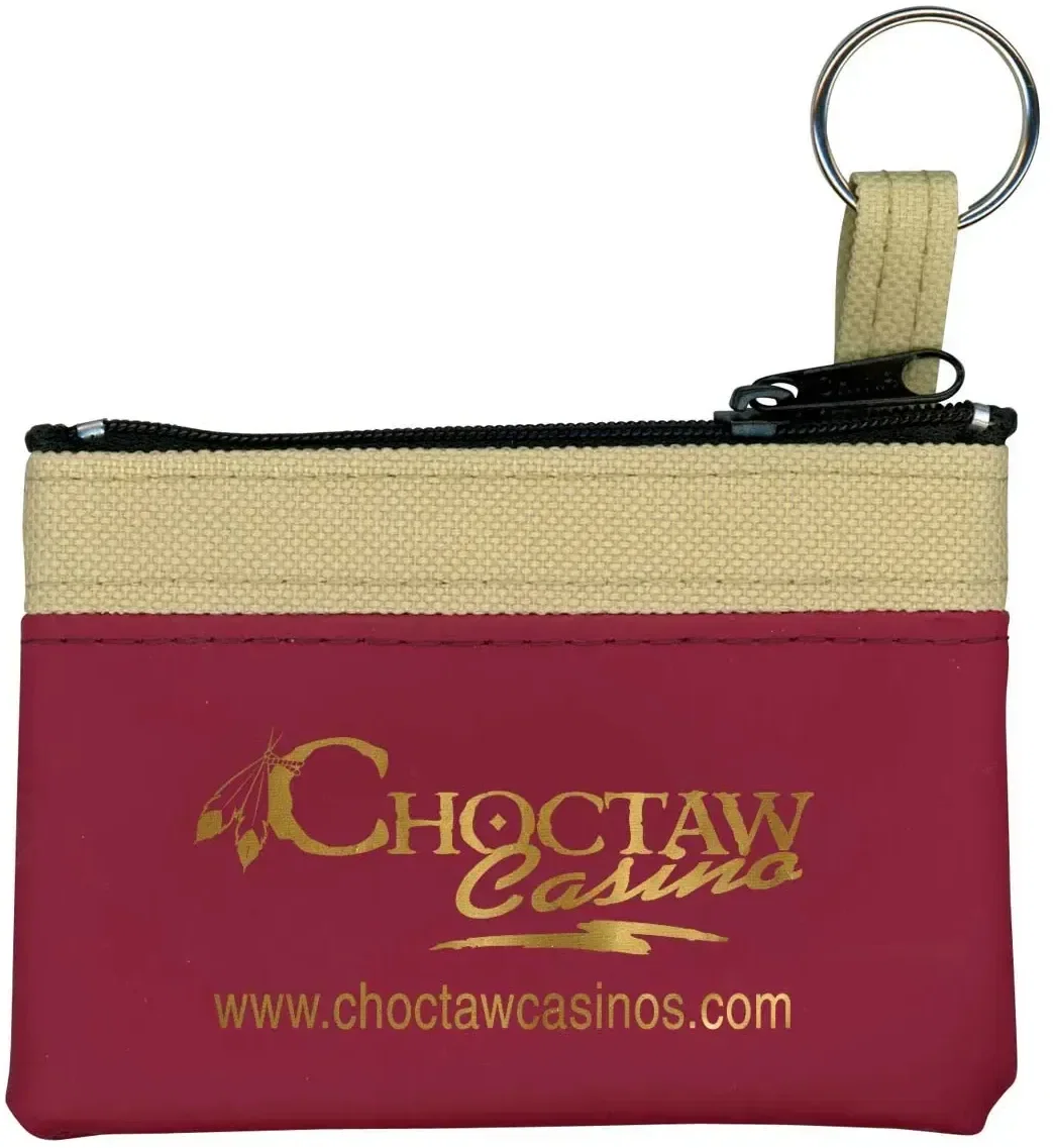 Personalized Safari Zip Pouch with Key Ring — view 2