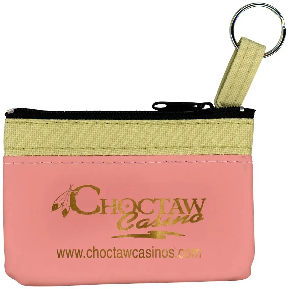 Personalized Safari Zip Pouch with Key Ring — view 3