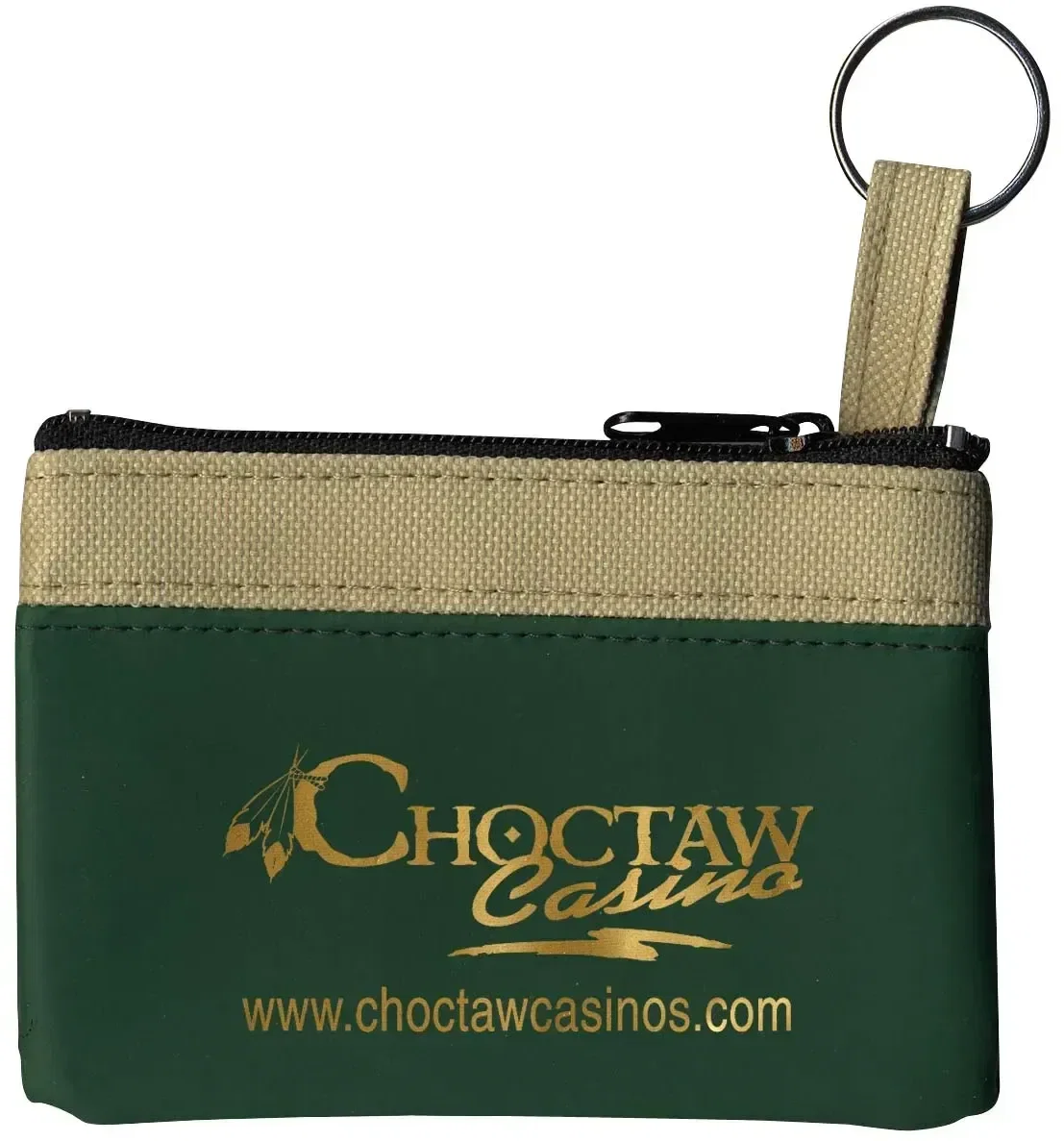 Personalized Safari Zip Pouch with Key Ring — view 4