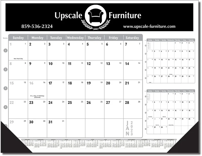 The Silver Fox Desk Pad Calendar — view 2