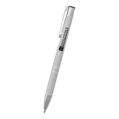 Red version of the writing tool angled toward the camera