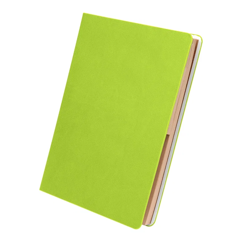 Edge of the notebook pages seen from the opening side