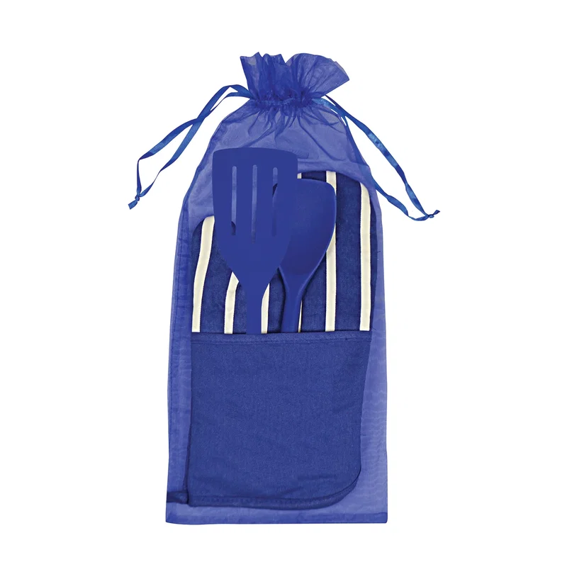 Chef's Therma-Grip Striped Oven Mitt Silicone Spoon and Spatula Combo — view 2