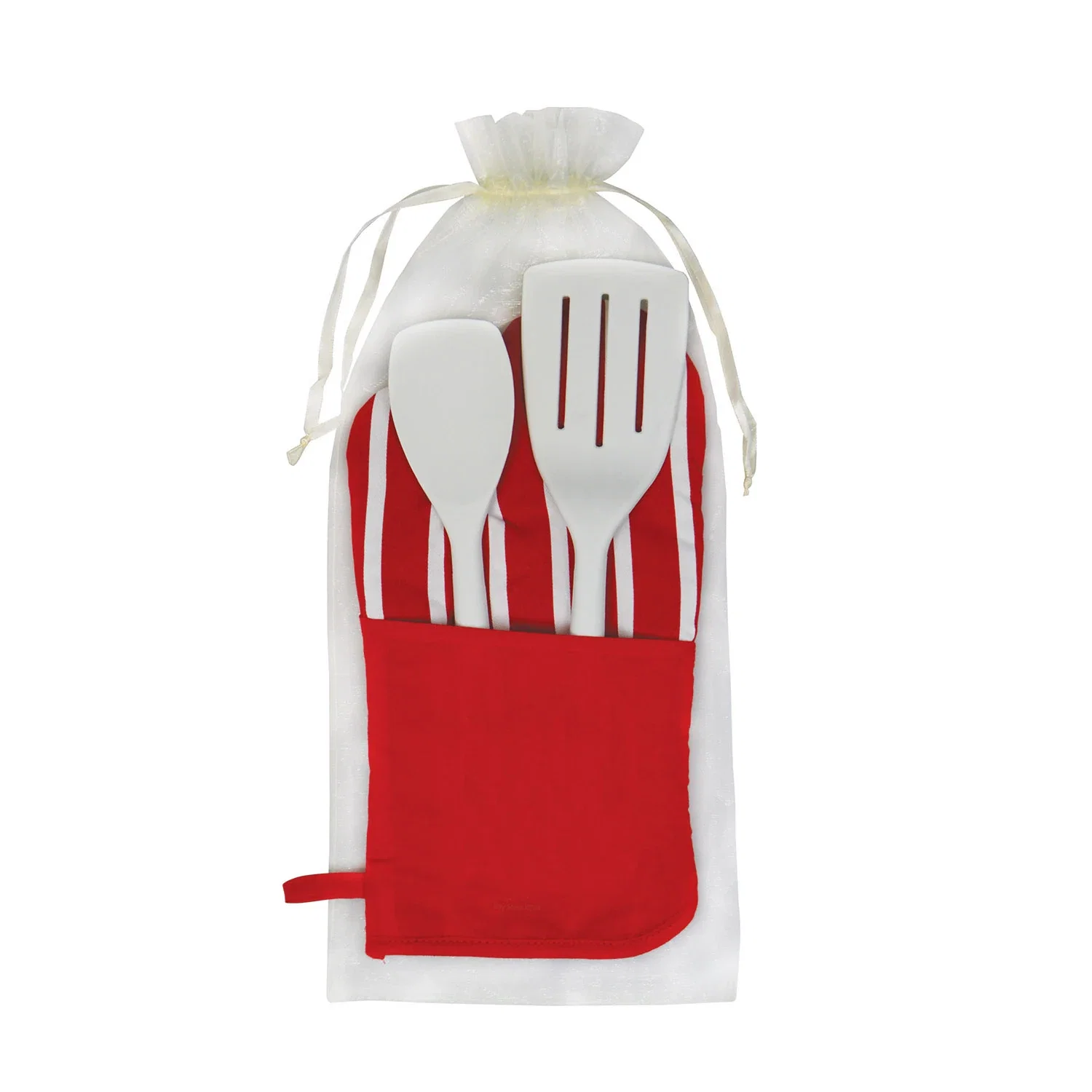 Therma-Grip Mitt & Silicone Tool Set. Cotton oven mitt and silicone spatula spoon set for housewarming gifts, view 4