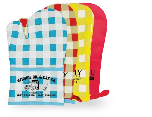 Therma-Grip Cotton Pocket Oven Mitts - Standard, Striped & Fire-Resistant. Cotton pocket oven mitt with fire-resistant option