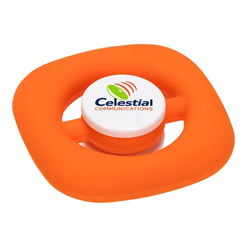 Custom silicone spinning top fidget toy in hand