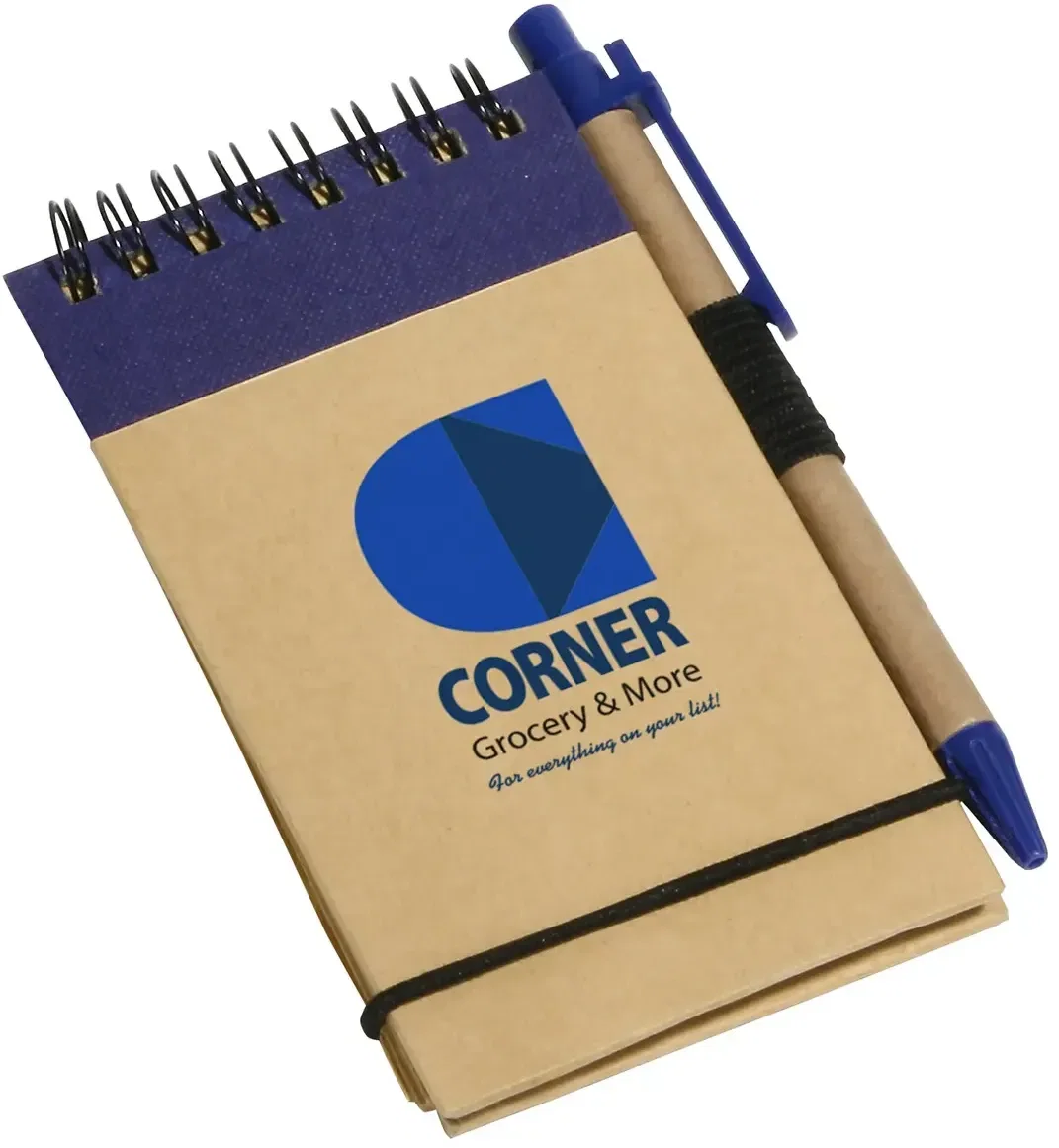 Promotional recycled notepad shown with matching branded pen