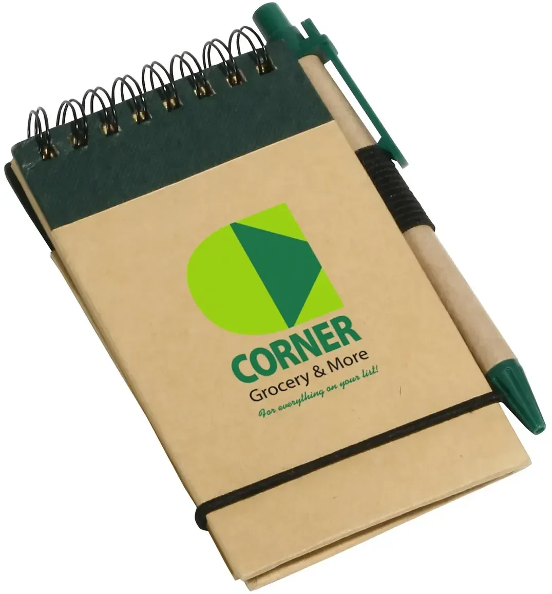 Close-up of custom notepad recycled cover texture