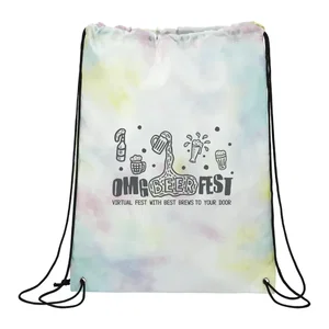 Custom Tie-Dyed Drawstring Bag