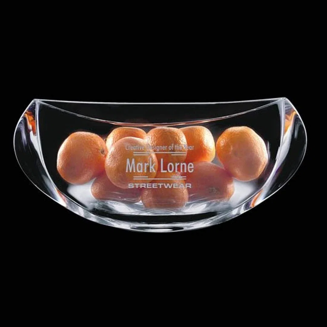 Custom Lead Free Crystalline Candy Bowl - Tilden for service anniversary gifts