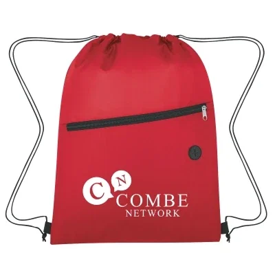 Cinch cords pulled tight across the top of the cooler bag
