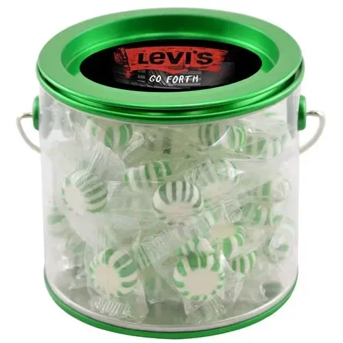 Tin Pail with Starlight Mints — view 2