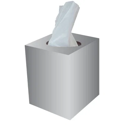 Oval opening on top where tissues pull through the sleeve