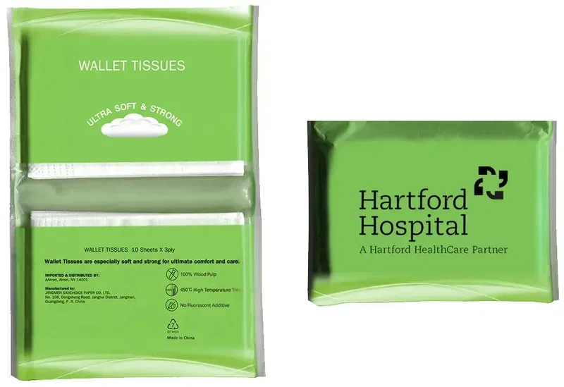 Custom Branded Tissue Packs - Compact 3-ply with Wallet Size for Promotions and Giveaways — view 5