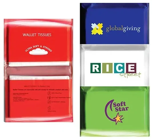 Custom Branded Tissue Packs - Compact 3-ply with Wallet Size for Promotions and Giveaways — view 7