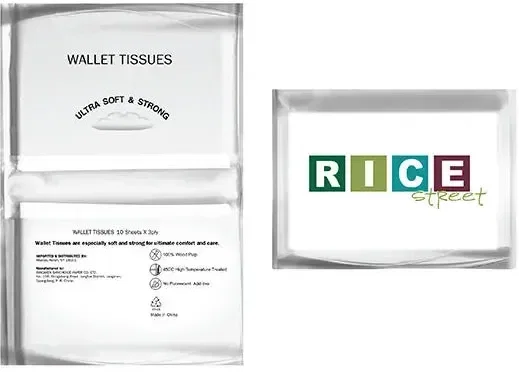 Custom Branded Tissue Packs - Compact 3-ply with Wallet Size for Promotions and Giveaways — view 9