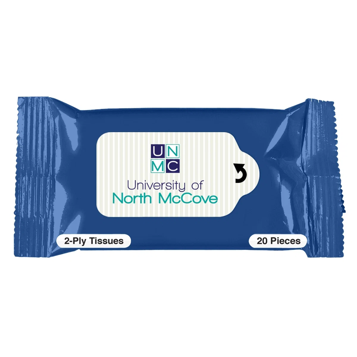 Slim packet held in one hand for scale