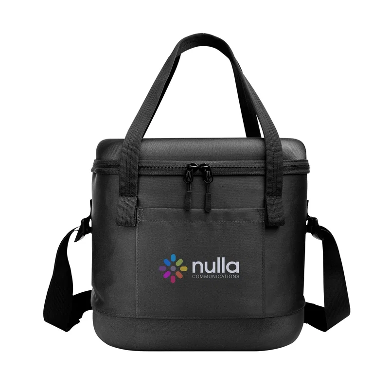 Handles gripped together above the packed carrier