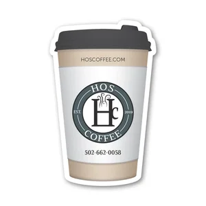 To Go Cup Shaped Magnet, 2.25" x 3.5", Full-Color Imprint