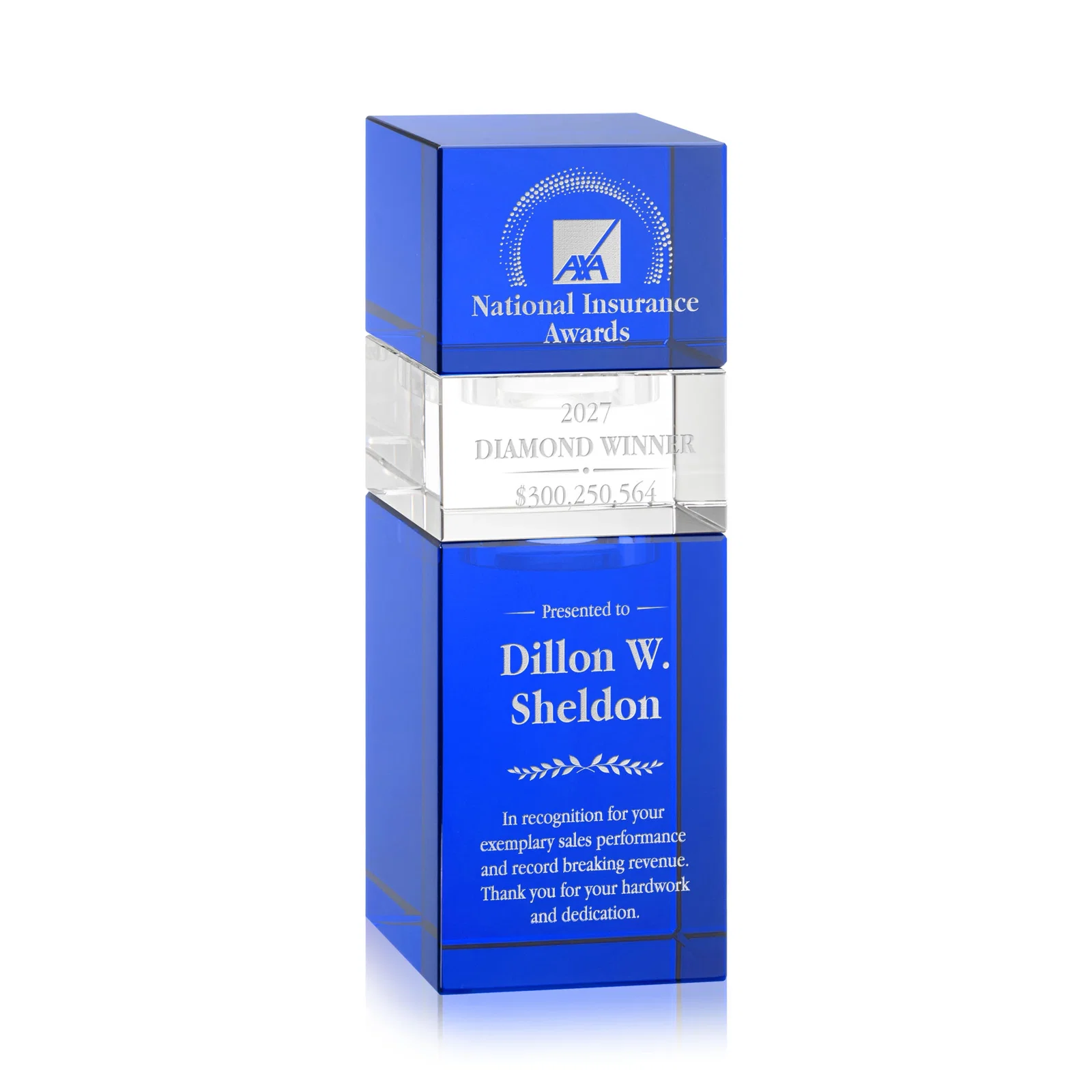 Promotional Optical Crystal Stacking Tower Award - Tofino, awards for graduation ceremonies