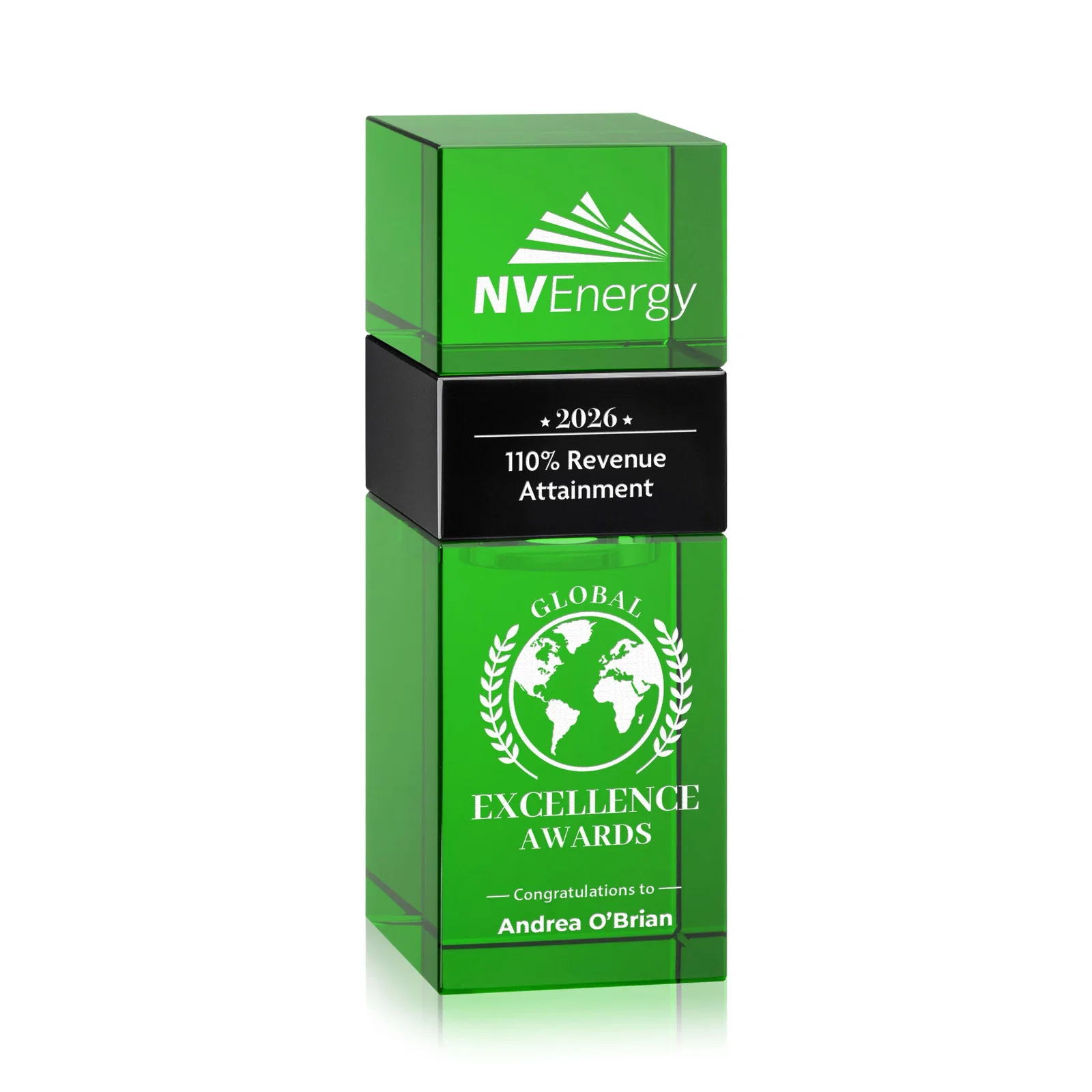 Branded Optical Crystal Stacking Tower Award - Tofino, awards for corporate award ceremonies