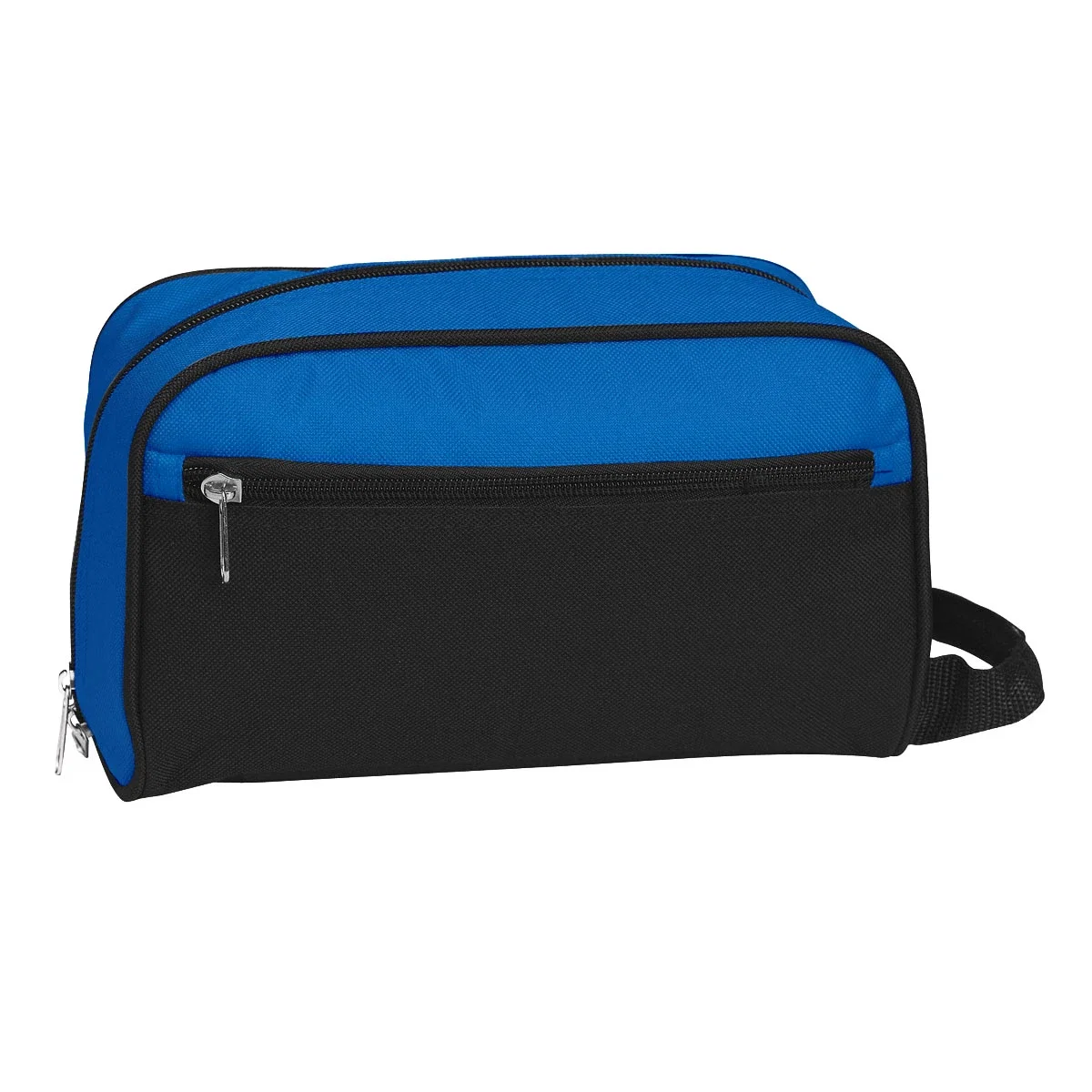 Compact toiletry case sized for shampoo, razors and brushes