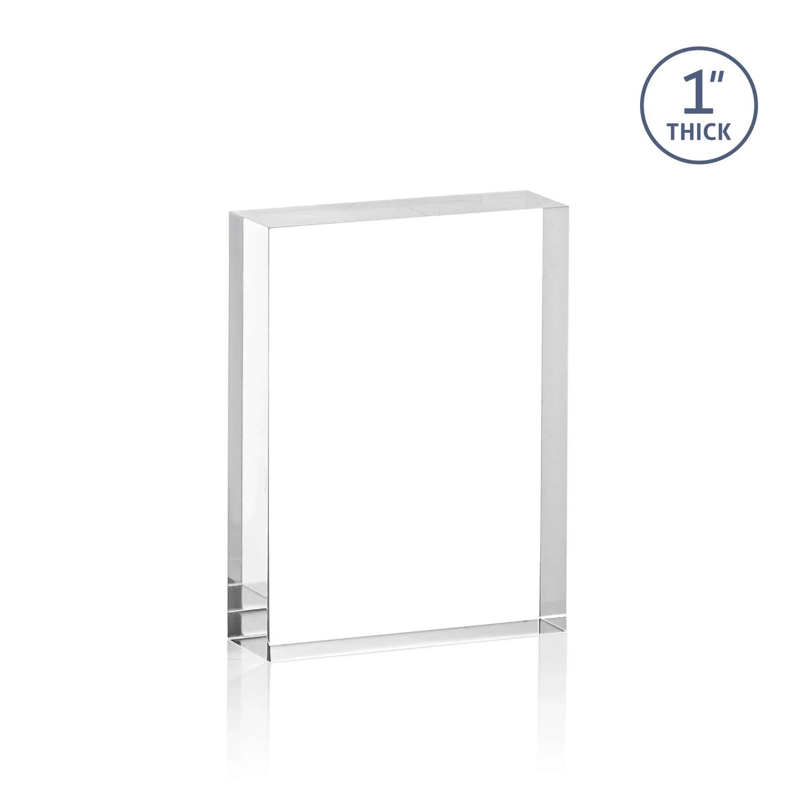 Personalized One-Inch-Thick Freestanding Acrylic Block Desk Award for graduation ceremonies