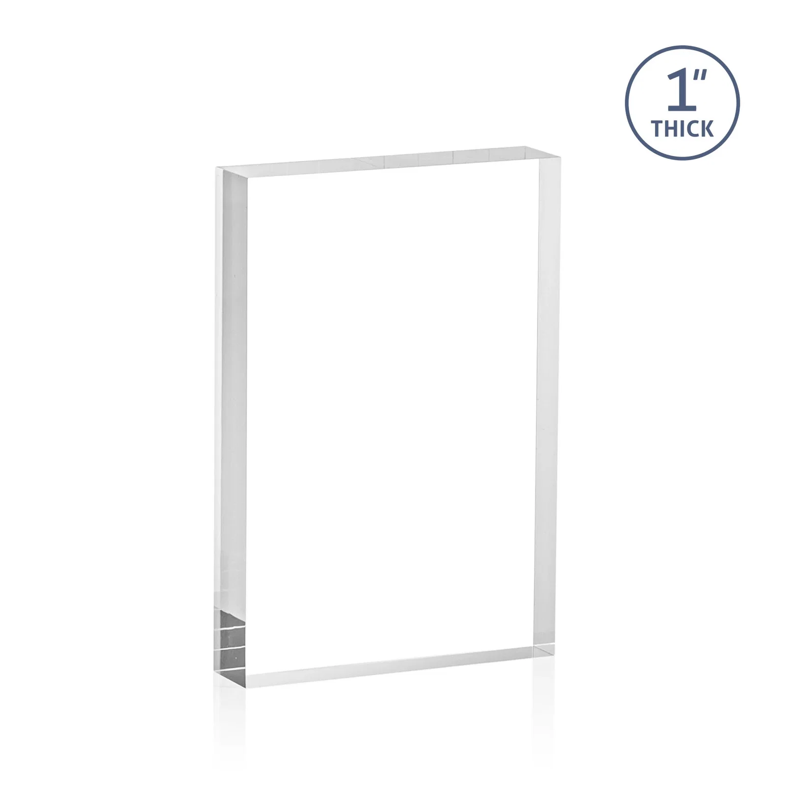 Personalized One-Inch-Thick Freestanding Acrylic Block Desk Award for safety achievement programs