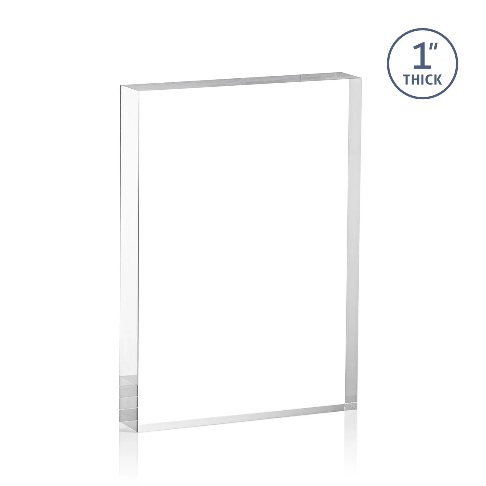 Personalized One-Inch-Thick Freestanding Acrylic Block Desk Award for volunteer appreciation