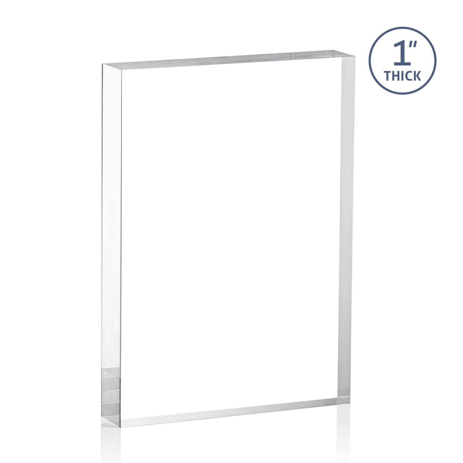 Personalized One-Inch-Thick Freestanding Acrylic Block Desk Award for dealer and partner awards