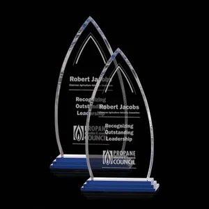 Blue Starfire Crystal Arrowhead Award
