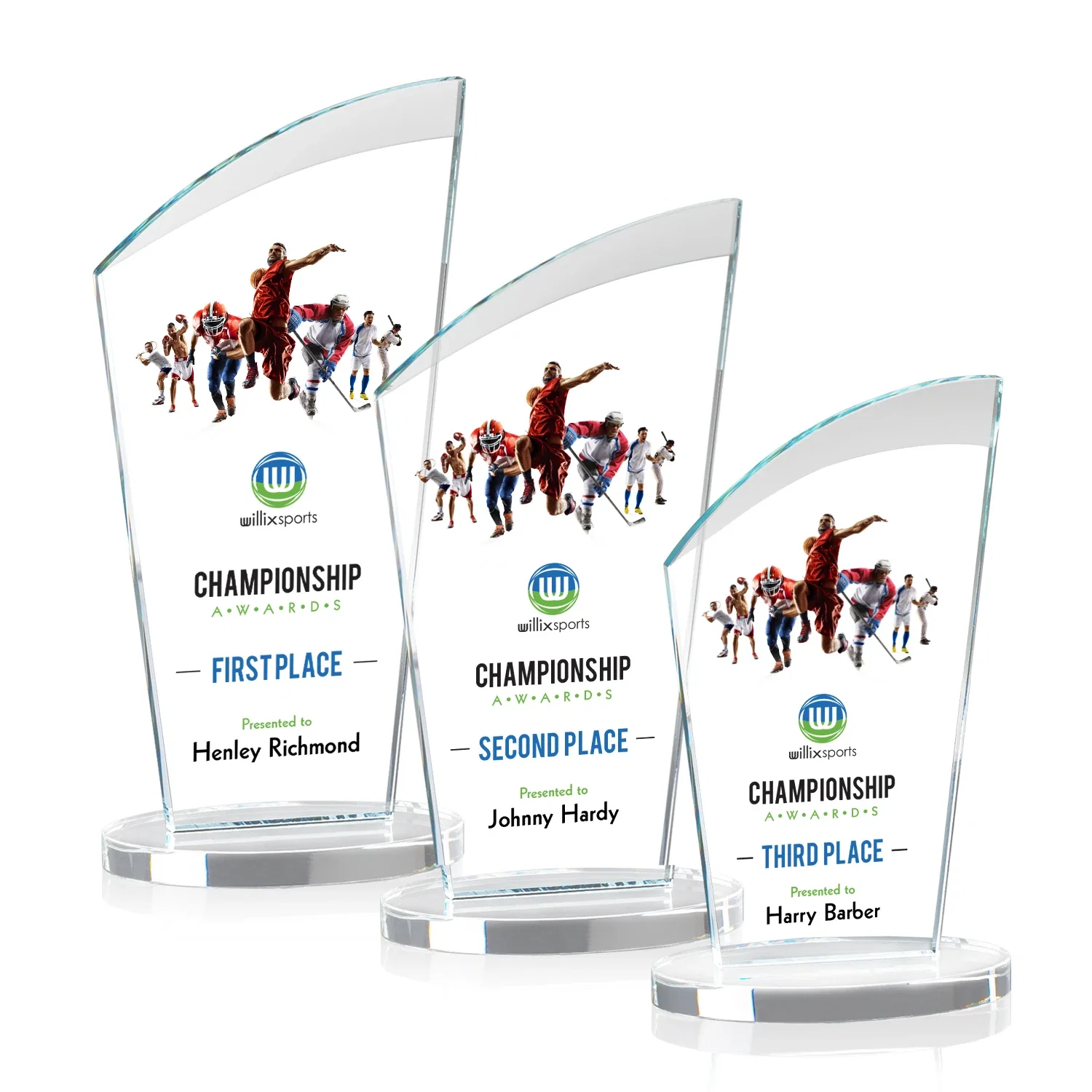 Branded Starfire Crystal Oval Award with a Searchlight Bevel for corporate award ceremonies