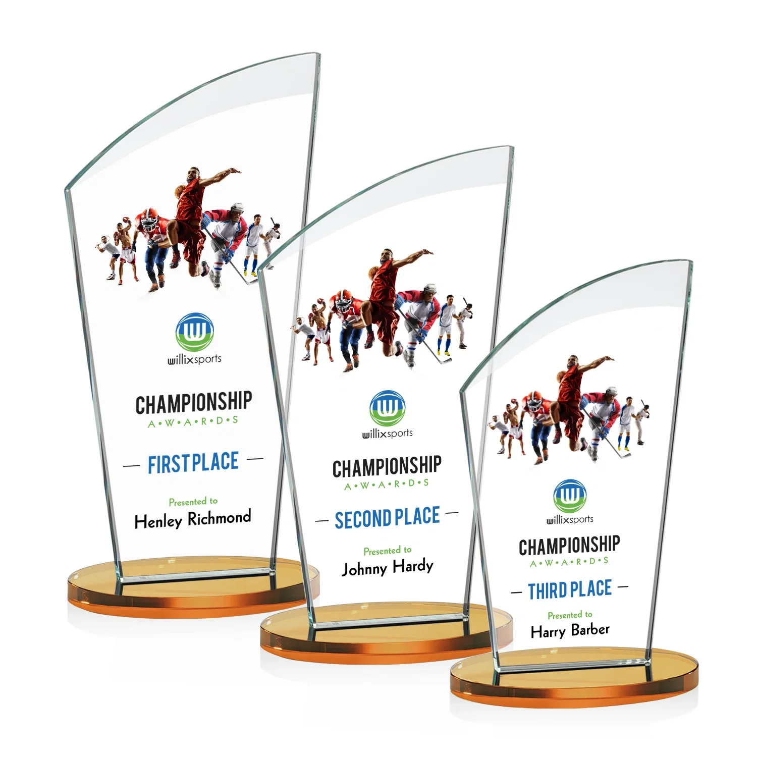 Branded Starfire Crystal Oval Award with a Searchlight Bevel for team milestone celebrations