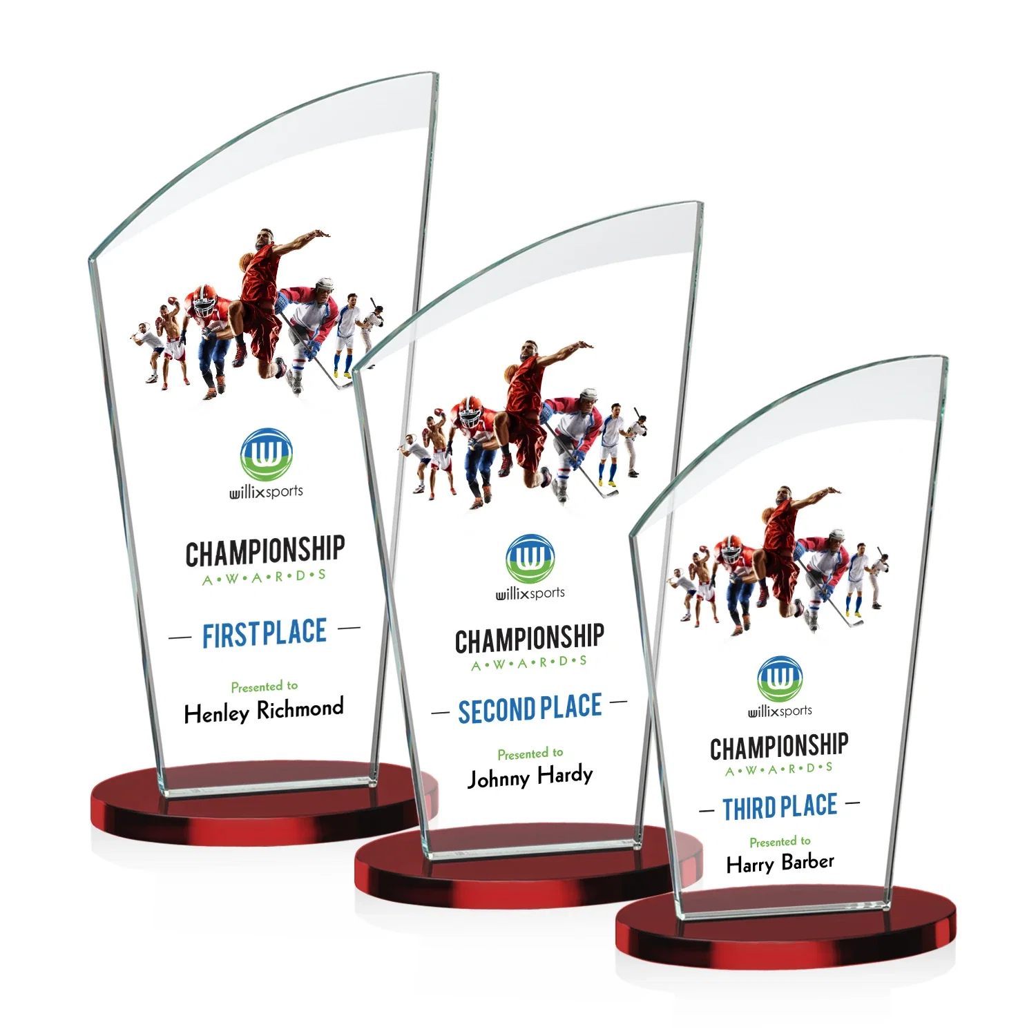 Customized Starfire Crystal Oval Award with a Searchlight Bevel for corporate award ceremonies