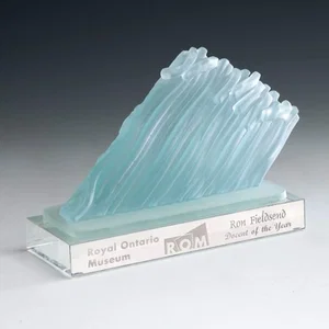 Recycled Glass Iceberg Award, Salvaged from Building Glass