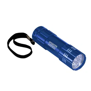 Torch 9 LED Metal Flashlight, 3.38" L, 1-Color Imprint