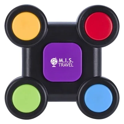 Black memory game measuring three and a half inches square