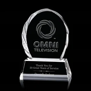 Optical Crystal Iceberg Award, 5 by 7.25 Inches