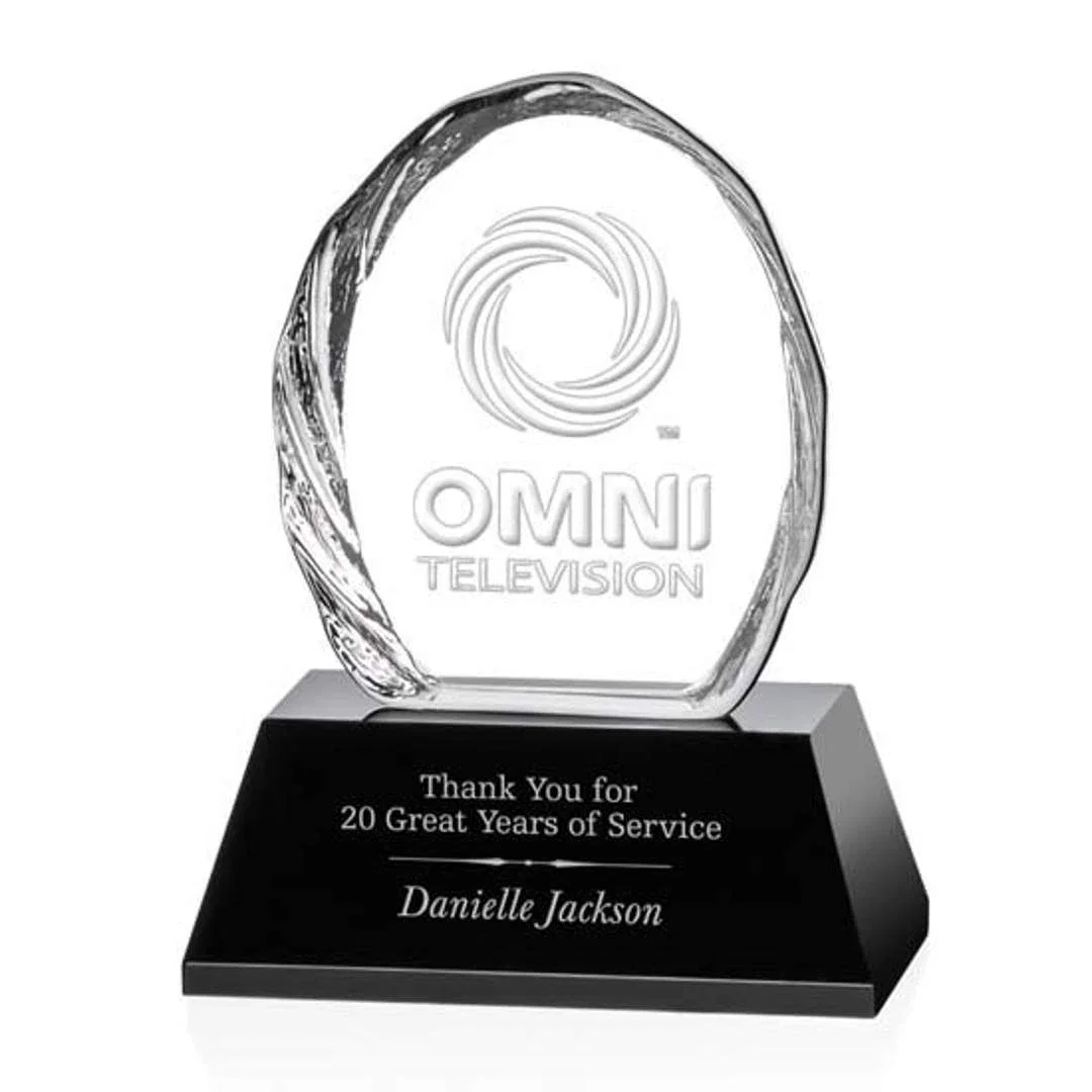 Custom Optical Crystal Iceberg Award, 5 by 7.25 Inches, awards for service anniversary gifts