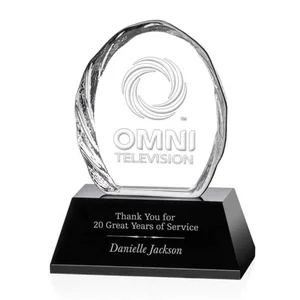 Optical Crystal Iceberg Award, 5 by 7.25 Inches