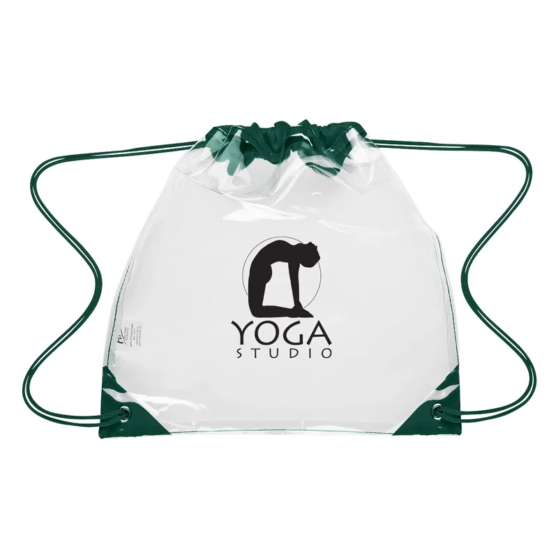 Touchdown Clear Drawstring Backpack