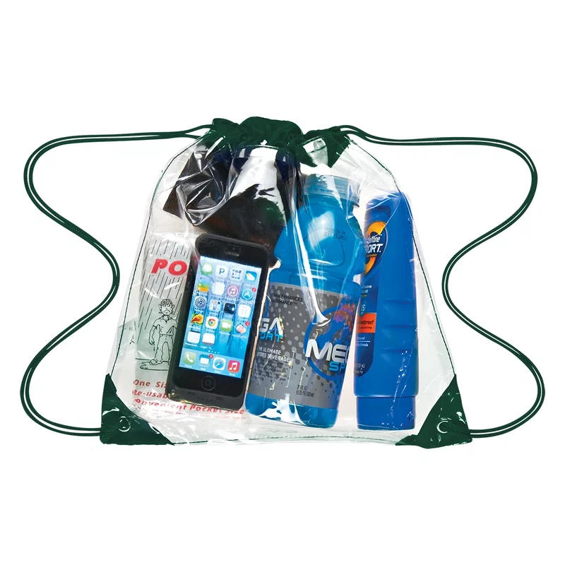 Touchdown Clear Drawstring Backpack — view 2