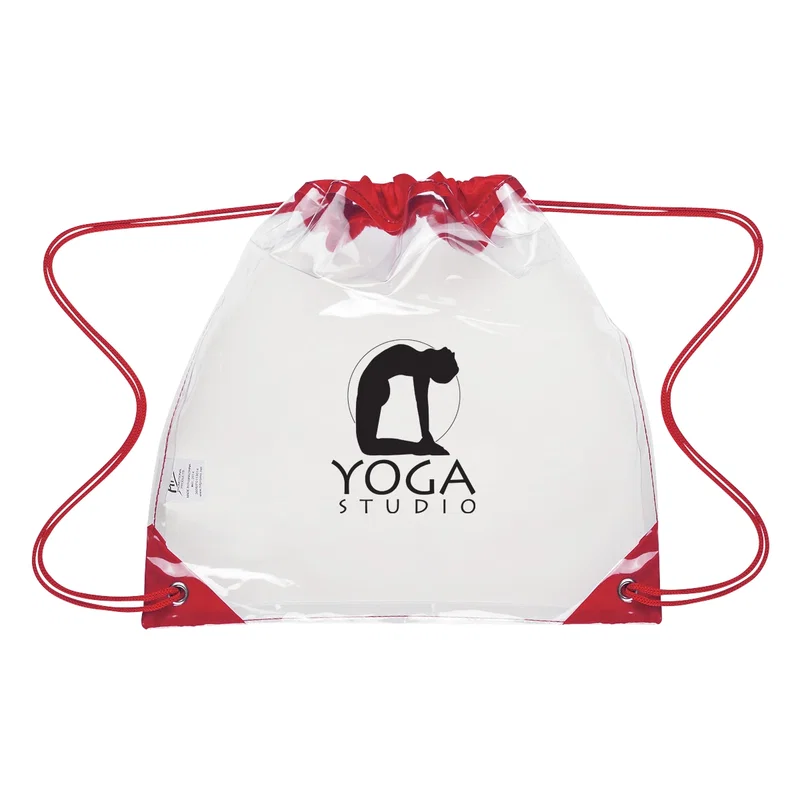 Touchdown Clear EVA Drawstring Backpack — view 3