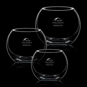 Lead Free Crystalline Rose Bowl - Touchet