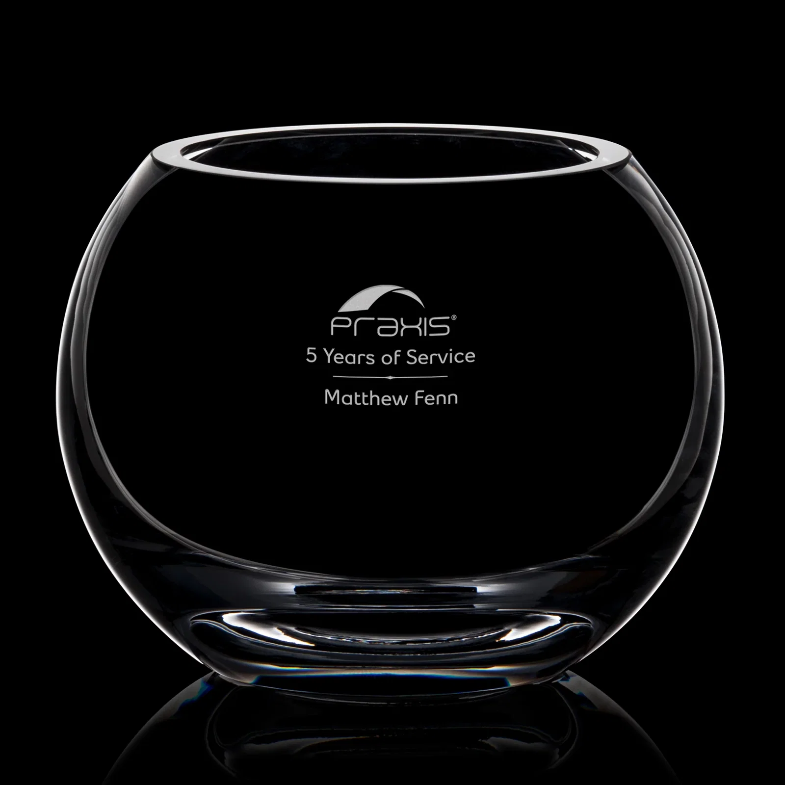 Custom Lead Free Crystalline Rose Bowl - Touchet for sales achievement awards